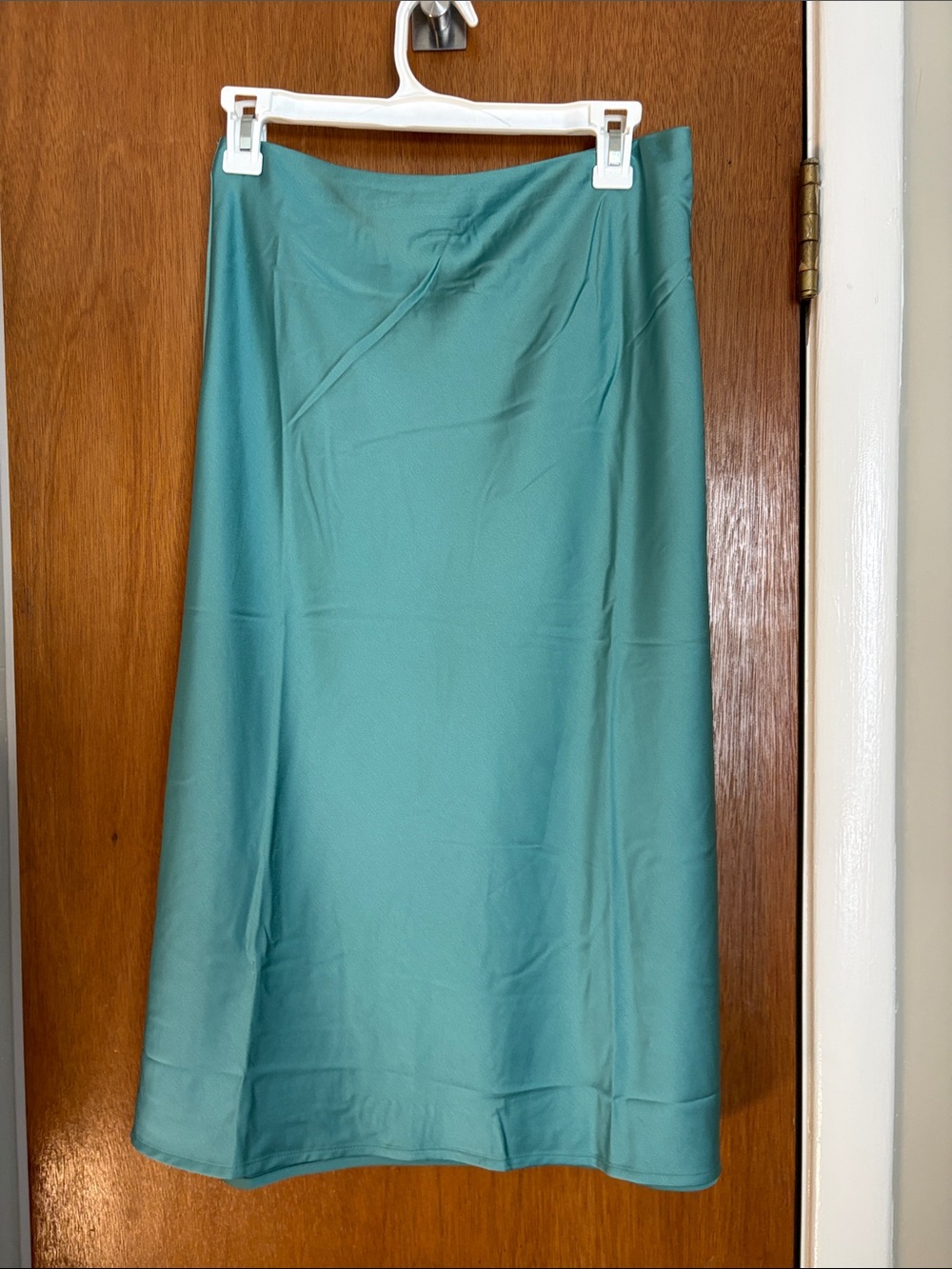 J. Crew Factory Teal Midi A-Line Skirt